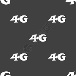 4G 符号图标 移动电信技术符号 灰色背景无缝模式 等等互联网质量插图标准框架令牌电话数据邮票按钮背景图片