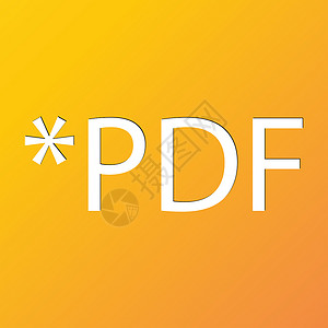 PDF 文件扩展图标符号 Flat 现代网络设计 有长阴影和文本空间下载边界按钮导航令牌格式网站插图质量标签背景图片