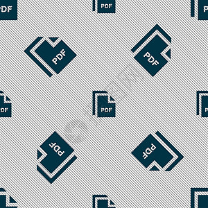 文件 PDF 图标符号 无缝模式与几何纹理文档横幅电脑网页插图导航互联网格式网络标签背景图片