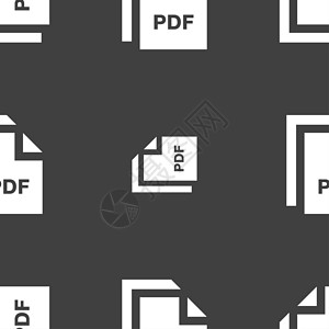 文件 PDF 图标符号 在灰色背景上的无缝模式横幅标签网页插图网络导航互联网文档格式电脑背景图片