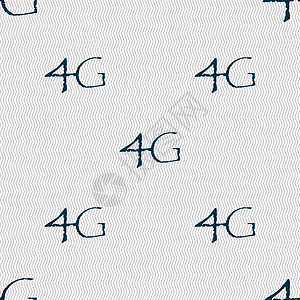 4G 符号图标 移动电信技术符号 无缝抽象背景和几何形状等同插图质量标签按钮边界数据令牌框架标准电话背景图片