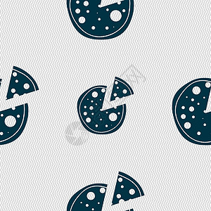 意大利图标披萨图标 无缝抽象背景和几何形状垃圾浇头网络香肠午餐插图烹饪菜单食物餐厅背景
