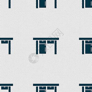 表格图标符号 无缝抽象背景 带有几何形状房子插图办公室家具收藏团体家庭纽扣工作房间背景图片
