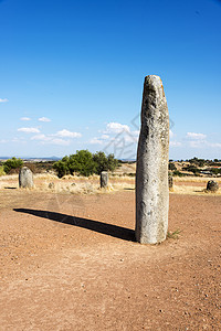 蒙萨拉斯葡萄牙的门希尔石块地理圆圈天空石头蓝色竖石格式旅行巨石背景