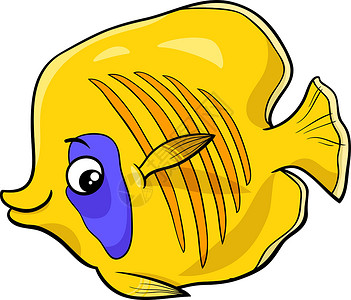 外来异国鱼类卡通人物情调卡通片漫画插图绘画海洋海上生活背景图片