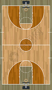 现实的纵向垂直篮球法院插图游戏木头木地板篮球场边线鸟瞰图边界硬木法庭运动背景图片
