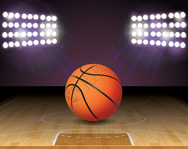 篮球球球场球灯和Hooop Iout 说明背景图片