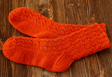橙色羊绒袜背景图片
