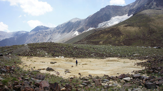 高地地区俄罗斯高加索山区地貌图示背景