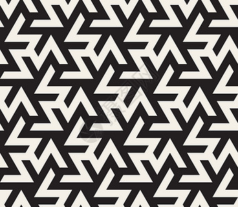 形状 伊斯兰型号(无矢量接缝的黑人和白黑白几何)背景图片