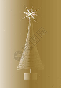 人造圣诞树星星金子庆典卡片火花背景图片