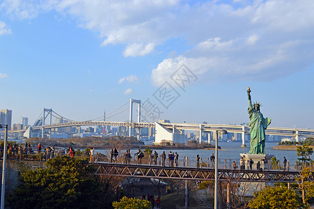 东京Odaiba旅游观光购物海洋旅行背景图片