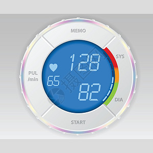 电子血压仪蓝色 lcd 血压监视器设计图片