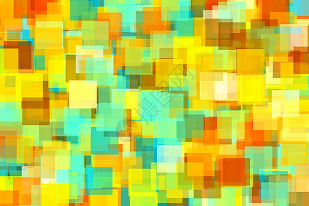 蓝色黄色和棕色平方抽象背景背景图片