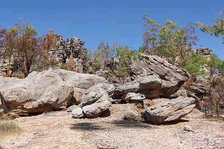 澳大利亚Kakadu国家公园高端风景全景地区岩石远足摇滚旅行领土山脉背景