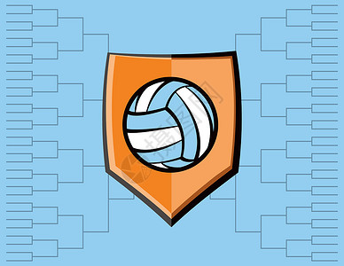 排球徽标和比赛背景;背景图片