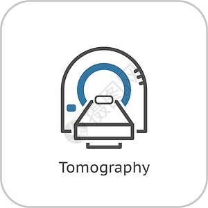 断层图断层扫描图标 平面设计指示牌实验室技术健康医院机器放射科x光扫描器插图设计图片