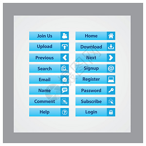 下载按钮设计Web 设计按钮主题标签角落盒子界面滚动条框架控制板导航网页分页插画