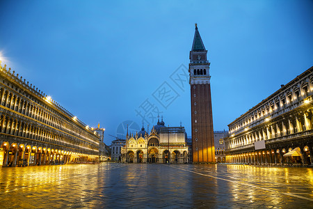 威尼斯圣马尔科广场广场建筑学吸引力地方旅行城市地标高清图片
