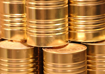 金金铁罐 有线切断的金金罐头背景图片