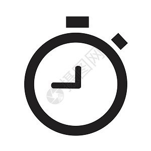 提醒闹钟 Vector 图标圆圈白色手表计时器商业拨号圆形小时背景图片