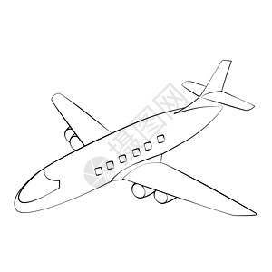 飞机翅膀漫画商业金属速度喷射航班黑色运输绘画背景图片