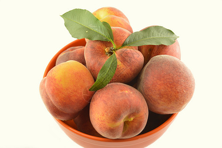 一碗美味的桃子背景图片