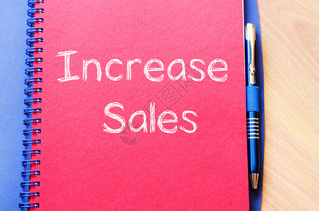 笔记本上增加的销售额指标营销生长账单会议商业利润笔记周转销售背景图片