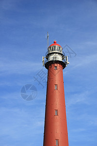旧灯塔导航警卫沙丘海岸红色地标背景图片