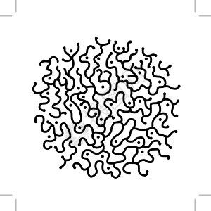 旱喷广场设计设计的抽象圆形框架墨水线条白色黑色卡片插图艺术品创造力横幅绘画设计图片