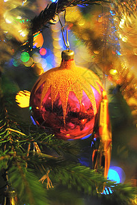 圣诞树玩具装饰品背景图片
