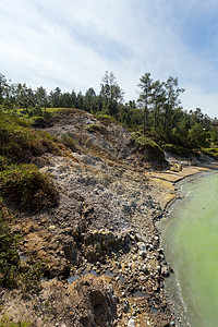 硫磺湖危险环境行动地球火山口矿业陨石岩石科学旅行背景图片