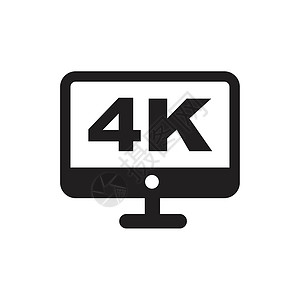 4K tv 图标背景图片