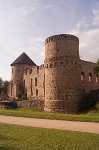 具有自然性质的城堡国王历史大厦故事建筑石头骑士风格背景图片