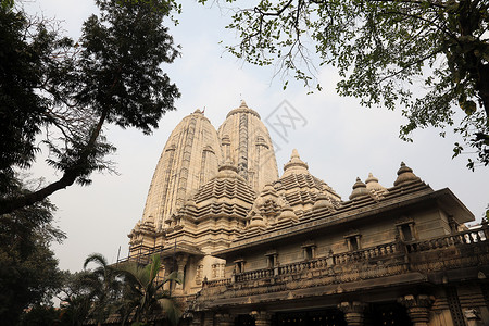 加尔各答印度教寺庙植物女神地标石头宗教花园神话圆顶雕像旅游背景图片