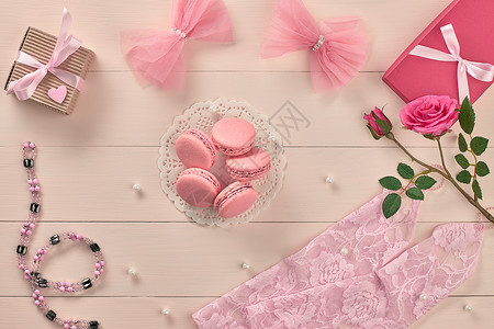 包头妇女必需品 时装新娘粉红套礼物生活配件香草粉色手套女士创造力展示婚姻背景图片