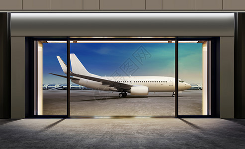 机场大门客机航空旅游木板路线指示牌乘客安全假期技术高清图片