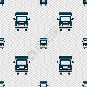 具有几何纹理的无缝图案 矢量卡车运输货车货物发动机车辆黑色插图交通物流背景图片