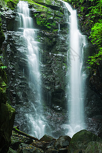 美丽的瀑布森林风景世界石头公园荒野国家边界环境溪流背景图片