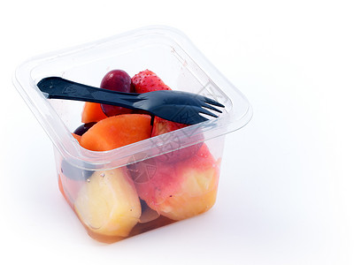 水果沙拉食物塑料小吃背景图片