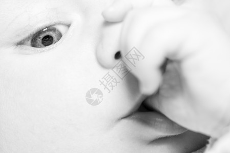 新生儿脸部 嘴和鼻子背景图片