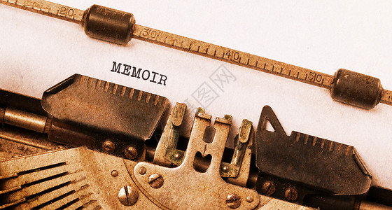 旧式打字机  Memoir作者调子滚筒生活作家故事散文回忆录版权正方形背景图片
