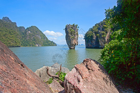 詹姆斯邦德岛景观旅游热带旅行天空纽带背景图片