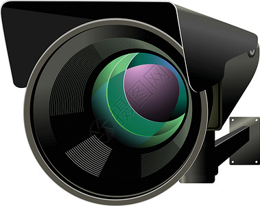 摄像机矢量图C闭路电视矢量图视频安全电气相机监视技术间谍会议电子警报设计图片