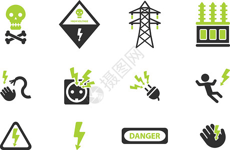 电力标志素材高压标志电力线路高清图片