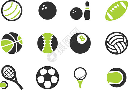 运动球简单图标保龄球篮球玩家排球锻炼网球体操台球健身高尔夫球背景图片