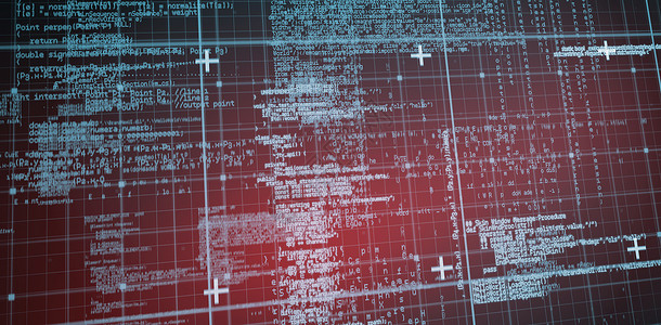 蓝色矩阵和代码线技术数据计算语言编程编码背景图片