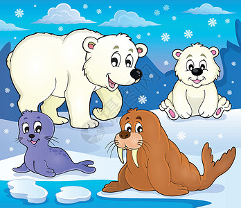 各种北极动物主题图1高清图片