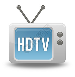 电视线性图标卡通式电视 图标HD电视卡通片定义风格措辞电视机电子产品插图清晰度漫画管子背景
