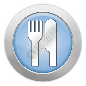 餐馆图标图标 按钮 平方图 食堂 餐厅美食文字小酒馆徽标早餐刀具银器用餐标识背景